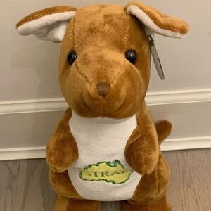 Kanga the Kangaroo from Australia with big feet stuffed animal toy